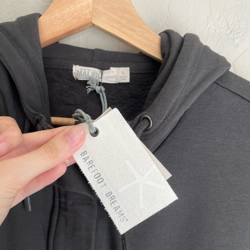 Barefoot Dreams Malibu Collection Brushed Luxe Lounge Parka Carbon Grey Large - Picture 6 of 8